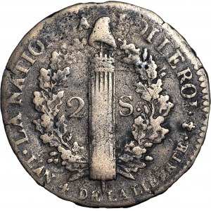 Francja, 2 sols, 1792, A