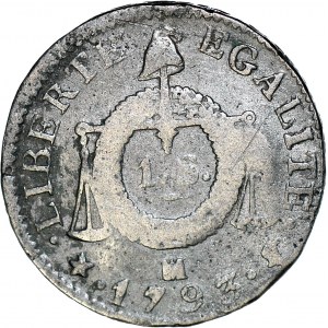 France, Louis XVI, Sol 1793 MA