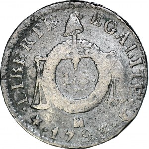 Frankreich, Ludwig XVI., Sol 1793 MA