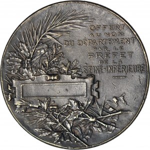 Francja. Medal XIX/XXw, przyznawany przez prefekta Seine-Inférieure