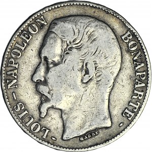 Francja, Napoleon III, 5 franków 1852 A, Paryż