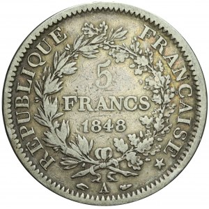 Francja, Republica, 5 franków 1848