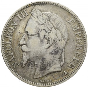 Francja, Napoleon III, 5 franków 1868