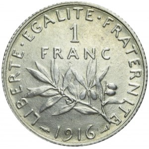 Francja, 1 frank 1916, piękny