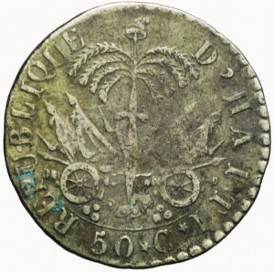 Haiti, 50 centimes 1828 (AN25)