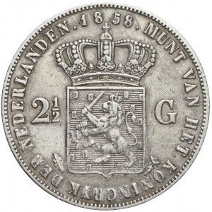 Niderlandy, Wilhelm III, 2 1/2 guldena 1858