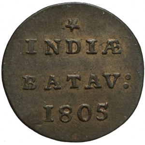 Niderlandy, Holenderskie Indie Wschodnie - Republika Batawska, 1/2 duit 1805