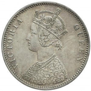 Indie, Królowa Victoria, 1 rupia 1876