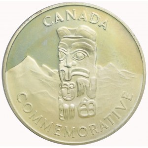 Kanada, Pamiątkowy medal z okazji 100-lecia przyłączenia Kolumbii Brytyjskiej do Kanady, 1971, srebro