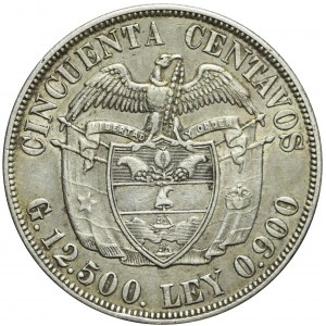 Kolumbia, Republika, 50 centów 1916