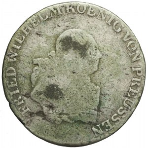 Niemcy, Brandenburgia-Prusy, Fryderyk Wilhelm II, 1/3 talara 1793, Królewiec