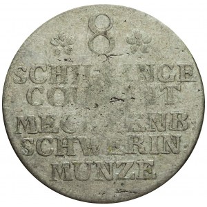 Niemcy, Mecklenburg-Schwerin, 8 szylingów 1763, rzadki rocznik