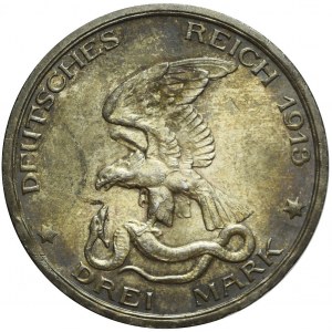 Niemcy, Cesarstwo, 3 marki 1913, Bitwa Narodów
