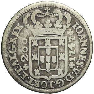 Portugalia, Jan V, 200 reis 1747, Lizbona