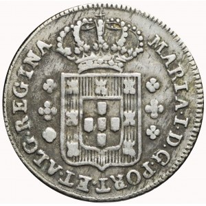 Portugalia, Maria I i Piotr III, 120 reis (1777), Lizbona, rzadkie
