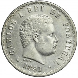 Portugalia, Carlos I, 500 reis 1891