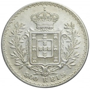Portugalia, Carlos I, 500 reis 1896