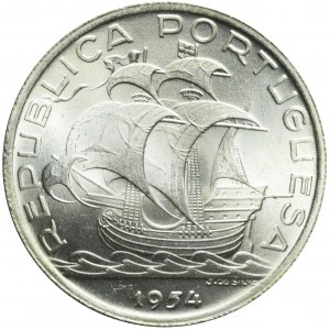 Portugalia, 10 escudo 1954, piękne