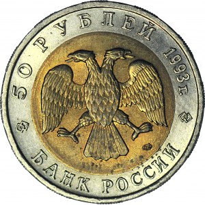 Rosja, Czerwona Księga, 50 rubli 1993, Bocian