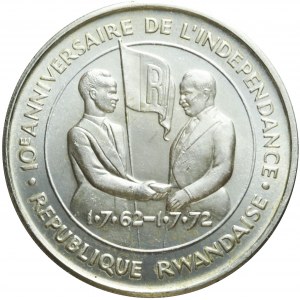 Rwanda, 200 franków 1972, 10 Rocznica Niepodległości