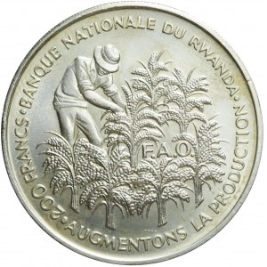 Rwanda, 200 franków 1972, 10 Rocznica Niepodległości