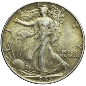 Stany Zjednoczone Ameryki (USA), 1/2 dolara, typ Walking Liberty, 1946, Filadelfia