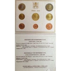 Watykan, Zestaw monet Euro 2009, Benedykt XVI