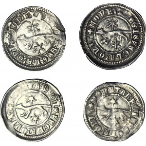 Zestaw 4 szt., Węgry, dynastia Arpadów, Stefan V (1270-1272), Denar S-R, Zagrzeb