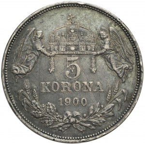 Węgry, Franciszek Józef, 5 koron 1900, Kremnica