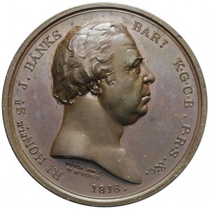 Wielka Brytania, Medal Sir Joseph Banks 1816, piękny i bardzo rzadki