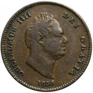 Wielka Brytania, Malta, William IV, 1/3 Farthing 1835