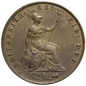 Wielka Brytania, Królowa Victoria, 1 pens 1854, bardzo ładny