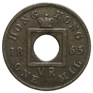 Wielka Brytania, Hong Kong, Królowa Victoria, 1 mil 1865