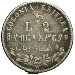 Włochy, Erytrea Włoska, Umberto I, 2 liry 1890