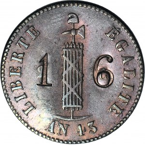 Haiti, 16 centimes / 2 centimes, 1846