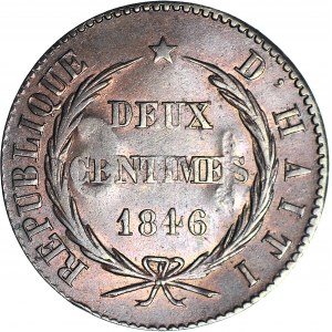 Haiti, 16 centimes / 2 centimes, 1846