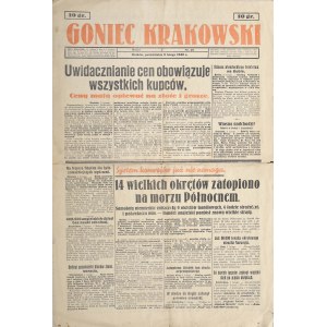 Goniec Krakowski. R. II, nr 28, 1940 - Uwidacznianie cen obowiązuje wszystkich kupców