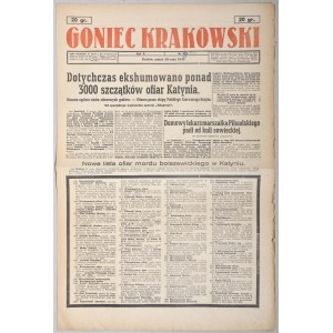 Goniec Krakowski. R. V, nr 123, 1943 - Dotychczas ekshumowano ponad 3000 szczątków ofiar Katynia