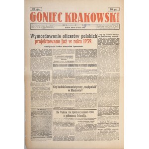 Goniec Krakowski. R. V, nr 124, 1943 - Wymordowanie oficerów polskich projektowano już w roku 1939