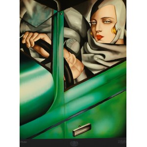 Tamara Łempicka, Autoportret w zielonym Bugatti, 1932/1991