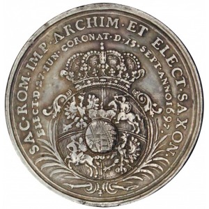 August II Mocny medal koronacyjny 1697