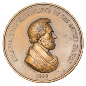 USA Abraham Lincoln Indian Peace medal 1862