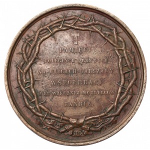 Polska medal żałobny Poległym na ulicach Warszawy 1861 r.