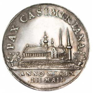 John II Casimir medal Peace with Sweden in Oliwa 1660
