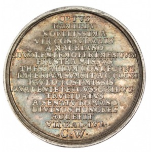 Niemcy Calpurnius Piso medal ze suity Chr. Wermutha 
