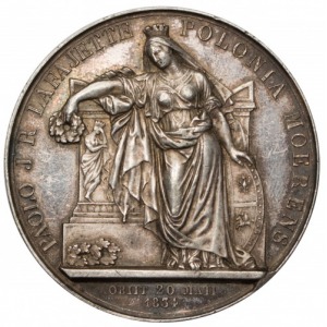 Francja Medal wybity dla upamiętnienia markiza de La Fayette