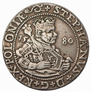 Stephen Bathory thaler 1580 XIX century Fajn fake