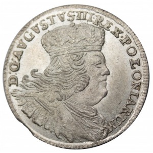 August III Sas dwuzłotówka (8 groszy) 1753
