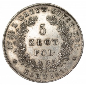 Powstanie Listopadowe 5 złotych 1831