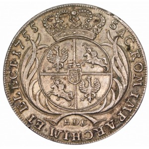 Augustus III thaler 1755 Lepizig